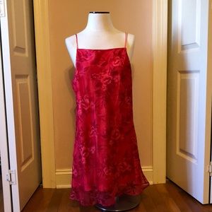Lord & Taylor - Floral Fuchsia Slip Dress